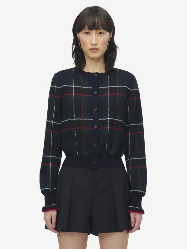 ALEXANDER MCQUEEN - Wool Tartan Cardigan - Item 839788Q1BEL4366